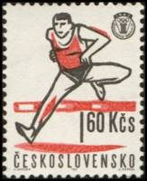 (1963-006) Марка Чехословакия "Бег с барьерами"    Спорт III Θ